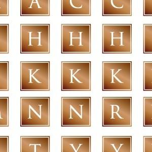 ポーセラーツ 転写紙 文字 ALPHABET MARK SQUARE (アルファベットマーク スクエ...