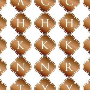 ポーセラーツ 転写紙 文字 ALPHABET MARK CLOVER (アルファベットマーク クロー...