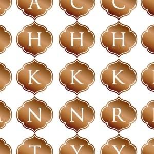 ポーセラーツ 転写紙 文字 ALPHABET MARK MOROCCAN (アルファベットマーク モ...