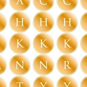ポーセラーツ 転写紙 文字 ALPHABET MARK CIRCLE (アルファベットマーク サーク...