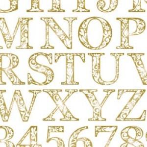 ポーセラーツ 転写紙 文字 HAWAIIAN JEWELRY ALPHABET (L) (ハワイアン...