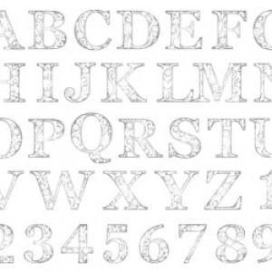 ポーセラーツ 転写紙 文字 HAWAIIAN JEWELRY ALPHABET (S) (ハワイアン...