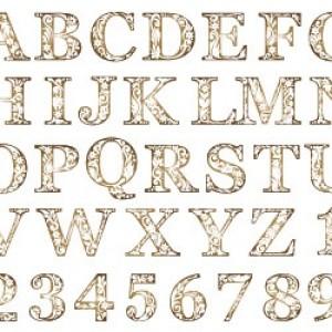 ポーセラーツ 転写紙 文字 HAWAIIAN JEWELRY ALPHABET (S) (ハワイアン...