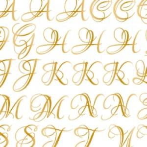 ポーセラーツ 転写紙 文字 LOUNA ALPHABET (L) (ルナアルファベット・メタリックゴ...
