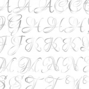 ポーセラーツ 転写紙 文字 LOUNA ALPHABET (L) (ルナアルファベット・メタリックシ...