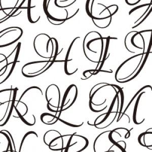 ポーセラーツ 転写紙 文字 LOUNA ALPHABET (LL) (ルナアルファベット・ブラック)