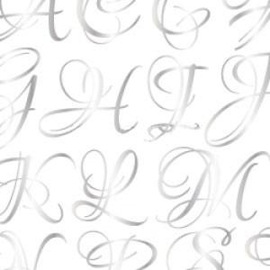 ポーセラーツ 転写紙 文字 LOUNA ALPHABET (LL) (ルナアルファベット・メタリック...