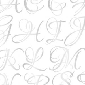ポーセラーツ 転写紙 文字 LOUNA ALPHABET (LL) (ルナアルファベット・プラチナ)