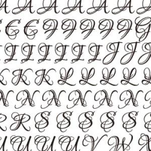 ポーセラーツ 転写紙 文字 LOUNA ALPHABET (S) (ルナアルファベット・ブラック)