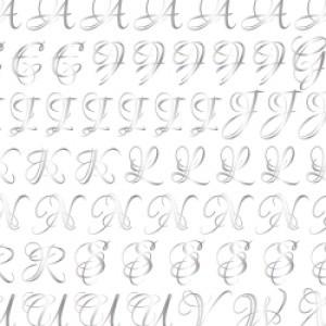 ポーセラーツ 転写紙 文字 LOUNA ALPHABET (S) (ルナアルファベット・メタリックシ...