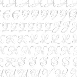 ポーセラーツ 転写紙 文字 LOUNA ALPHABET (S) (ルナアルファベット・プラチナ)