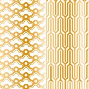 ポーセラーツ 転写紙 模様 WA PATTERNII (和柄パターン・メタリック