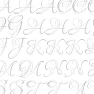 ポーセラーツ 転写紙 文字 LOUNA ALPHABET (L) (ルナアルファベット・プラチナ)