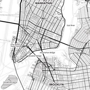 ポーセラーツ 転写紙 柄 地図 MAP/NY(マップ/ニューヨーク)｜victoriadesign