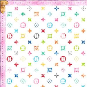 ポーセラーツ 転写紙 幾何学模様 COLORFUL FLOWER&CLOVER(カラフル