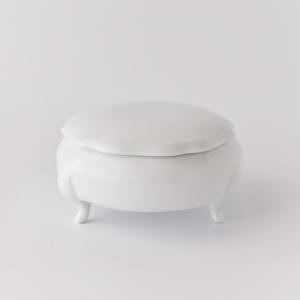 ポーセラーツ 白磁 ボックス 猫足BOX 北欧風