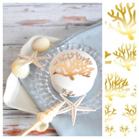 ポーセラーツ 転写紙 デザイナーズ simple coral