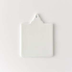 ポーセラーツ 白磁 ワンポイント オーナメント (エッグサンタ) 北欧風