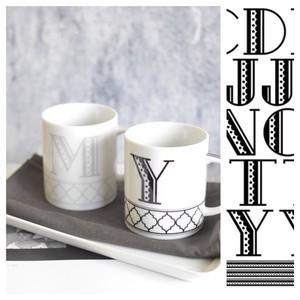 ポーセラーツ 転写紙 デザイナーズ レトロBIGアルファベット (グレー)