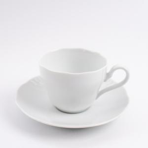 ポーセラーツ 白磁 食器 コーヒーカップ ソーサー セット