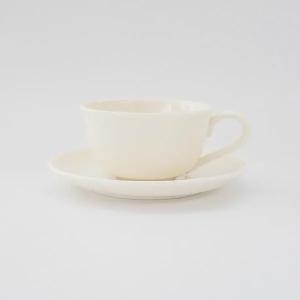 ポーセラーツ 白磁 食器 白い食器 カップ&ソーサー セット コーヒー