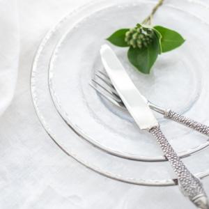 IVV イタリア製 ガラスプレート 皿 HELIX(ヘリックス) 31cm ゴールド