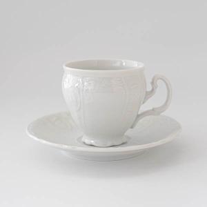 ポーセラーツ 白磁 食器 白い食器 カップ&ソーサー セット コーヒー