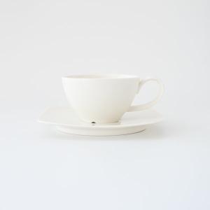 ポーセラーツ 白磁 食器 白い食器 カップ&ソーサー セット コーヒー