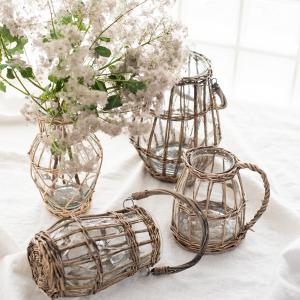 花瓶 ガラス おしゃれ フラワーアレンジメント ウィローガラスベース