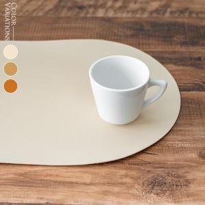 テーブルウェア 食事マット フェイクレザーオーバルランチョンマット(ベージュ)(カーキ)(ブラウン)/ おしゃれ プレースマット