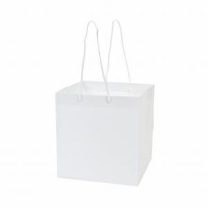 ショッパー ペーパーバッグ ギフト プレゼント ラッピング 誕生日 紙袋(ホワイト)(L)｜victoriadesign