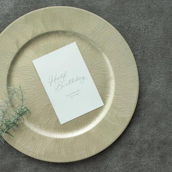 トレイ トレー チャージャープレート リーフウェーブ (シャンパン)(ホワイト)(ゴールド)/ アン...