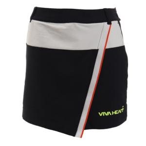 ビバハート（VIVA HEART）（レディース）ゴルフウェア インナーパンツ付 吸水 速乾 接触冷感 カラーブロックラップスカート 012-74443-098