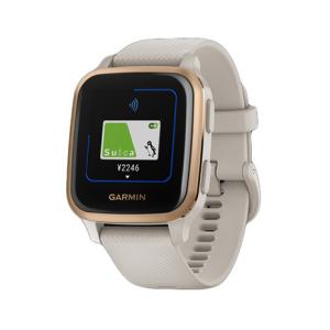 ガーミン（GARMIN）（メンズ、レディース）スマートウォッチ Venu Sq Music Light Sand/Rose Gold 010-02426-71｜victoriagolf