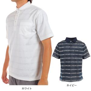 エピキュール（epicure）（メンズ）ゴルフウェア  吸汗速乾 UVカット ロゴジャガード 半袖ポロシャツ 151-26340