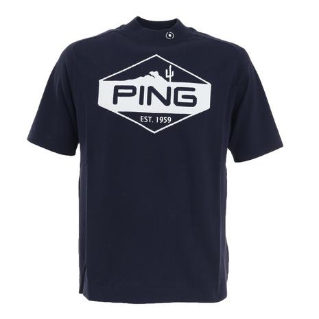 ピン（PING）（メンズ）ゴルフウェア ハイネック半袖ニット 621-2175302-120