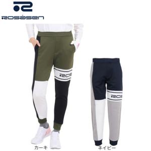 ROSASENゴルフウェア 防寒 A-Line 裏起毛切り替えデザインパンツ 048-77011