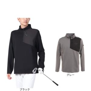 キャロウェイ（CALLAWAY）（メンズ）ゴルフウェア ハーフジップモックネック長袖シャツ C22233108｜victoriagolf