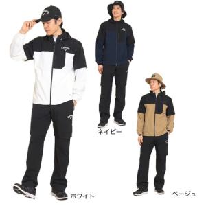キャロウェイ（CALLAWAY）（メンズ）ゴルフウェア アウター 防水 防風 フード付 セットアップレインウェア セットアップ 上下セット C23989100