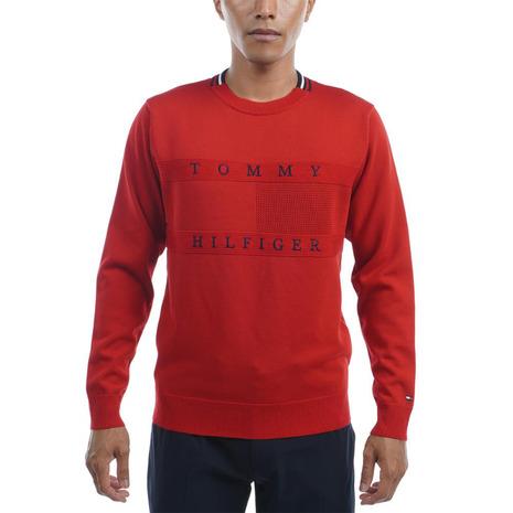 トミーヒルフィガー（TOMMY HILFIGER）（メンズ）ゴルフウェア フラッグ編地 クルーネック...