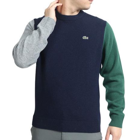 ラコステ（LACOSTE）（メンズ）ゴルフウェア カラーブロックニットセーター AH1673L-M5...