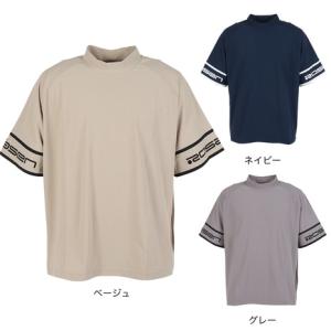 ROSASEN（メンズ）ゴルフウェア 吸汗 速乾 半袖 A-Line モックネック ロゴTシャツ 047-28443｜VictoriaGolf Yahoo!店