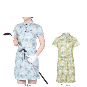 ROSASEN ゴルフ　半袖　Aラインワンピース　接触冷感 チュールボーダー　S ROSASEN ゴルフ 半袖 Aラインワンピース 接触冷感 チュール