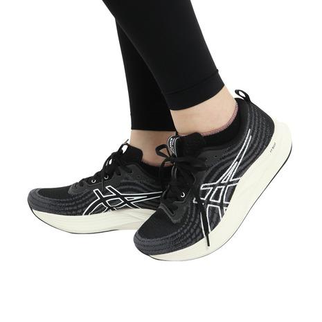 アシックス（ASICS）（レディース）ランニングシューズ エボライド スピード ワイド ブラック 1...