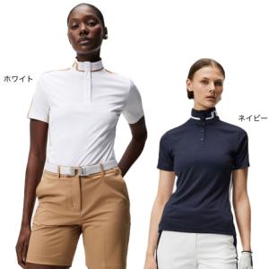 J.LINDEBERG（レディース）ゴルフウェア 短丈 半袖ポロシャツ