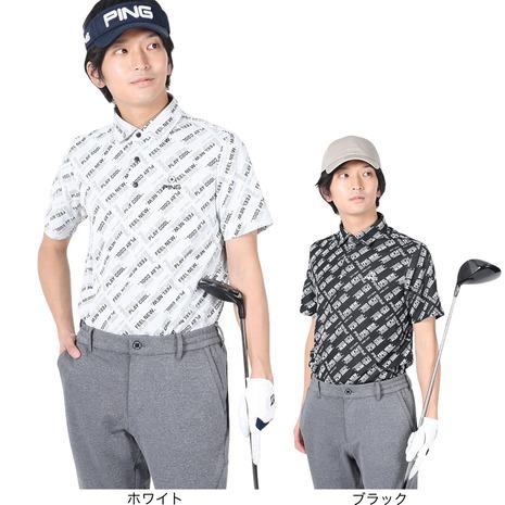 ピン（PING）（メンズ）ゴルフウェア バイアスロゴジャガード 半袖ポロシャツ 621-316030...