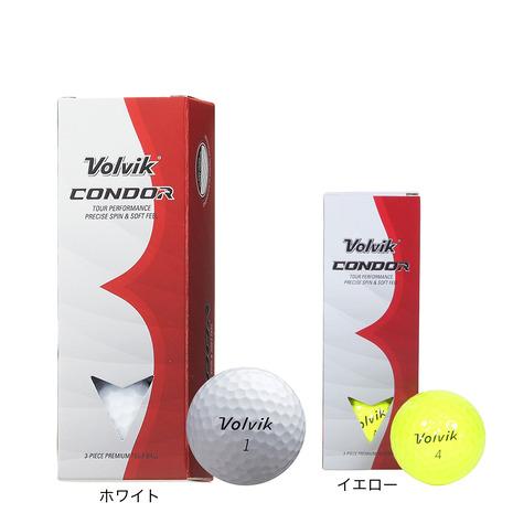 ボルビック（Volvik）（メンズ）ゴルフボール CONDOR 3PC VV5PNA21 スリーブ(...