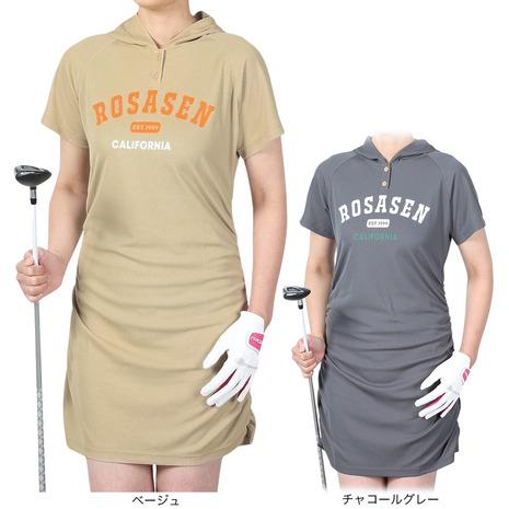 ROSASEN（レディース）ゴルフウェア A-Line ジャージワンピース 048-61441