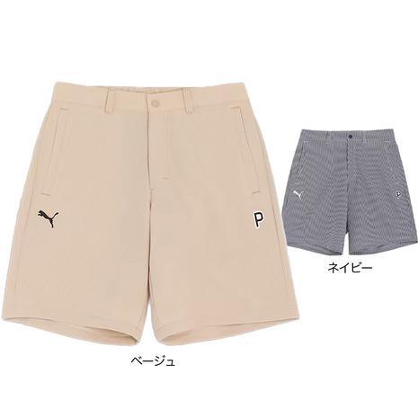 プーマ（PUMA）（メンズ）ゴルフウェア P ストレッチ シアサッカー ワイドショートパンツ 627...