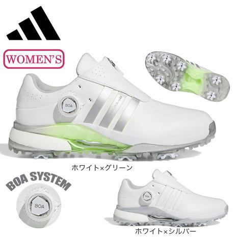 アディダス（adidas）（レディース）ゴルフシューズ ソフトスパイク ツアー360 24 BOA ...